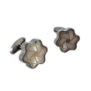 Elegant silver men's cufflinks