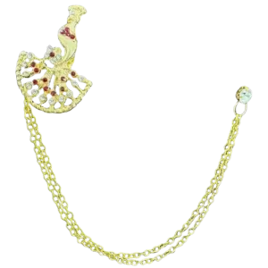 Premium Golden Peacock Label Pin