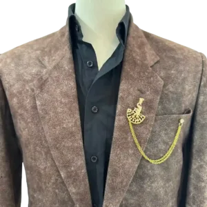 Premium Golden Peacock Label Pin