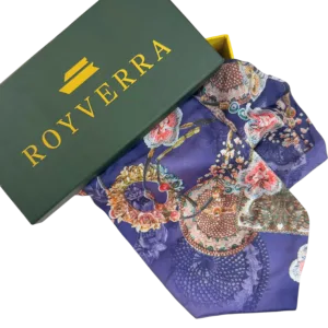 Purple Fiorito Ascot Tie