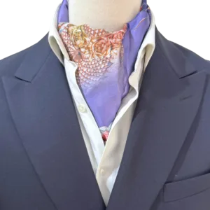 Purple Fiorito Ascot Tie