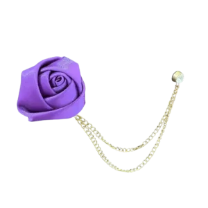 Purple Floral Lapel Pin