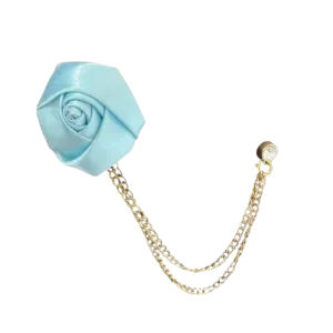 Sky Blue Floral Lapel Pin