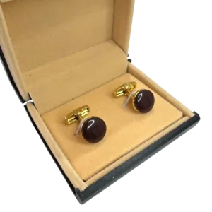 Rich Espresso Golden Cufflinks