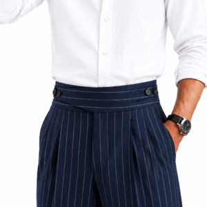 Navy Blue Pinstripe Gurkha Pants