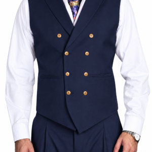 Navy Blue Tailored Waistcoat