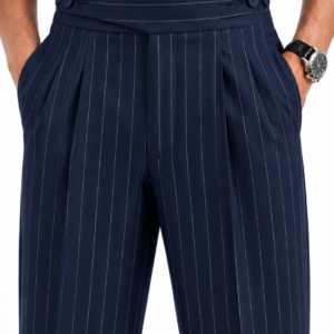 Navy Blue Pinstripe Gurkha Pants