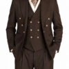 Men's Luxury Chocolate Brown Three-Piece Suit