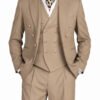 Men's Luxury Camel Tan Three-Piece Suit