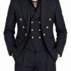 Men's Luxury Black Three-Piece Suit