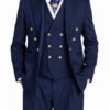 Men's Luxury Navy Blue Three-Piece Suit