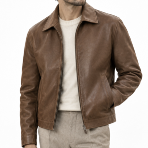 Men’s Camel Tan Leather Jacket