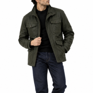 Men’s Olive Green Leather Jacket