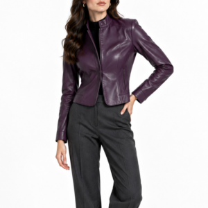Women’s Plum Purple Leather Jacket