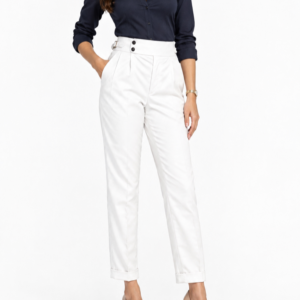 Double Button White Gurkha Pants