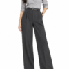 Charcoal Grey Formal Wide-Leg Pants
