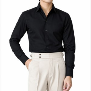 Men's Black Formal Dress Shirt
