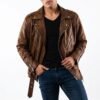 Men’s Vintage Brown Biker Jacket